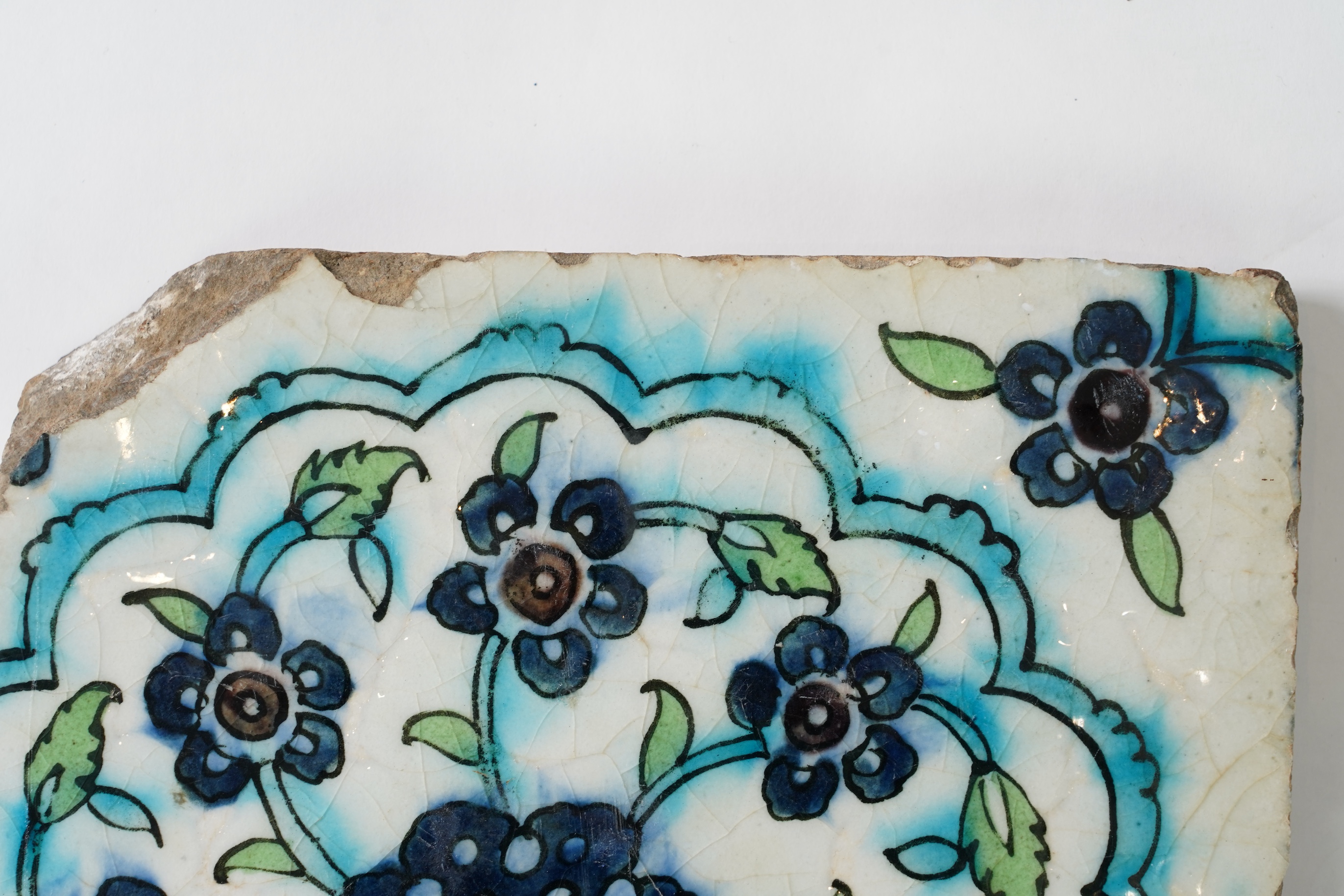 A Damascus Iznik style fritware tile, late 16th/early 17th century